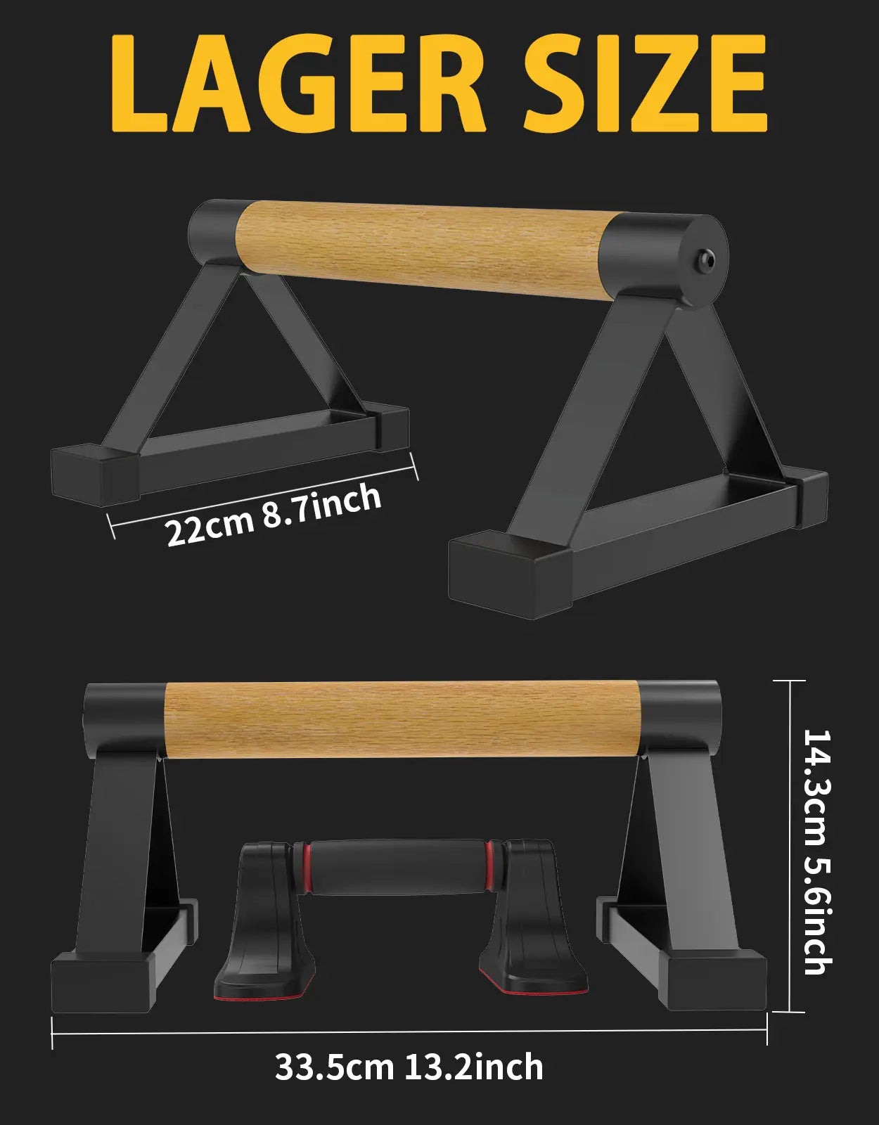 Parallettes in legno per push-up e calisthenics
