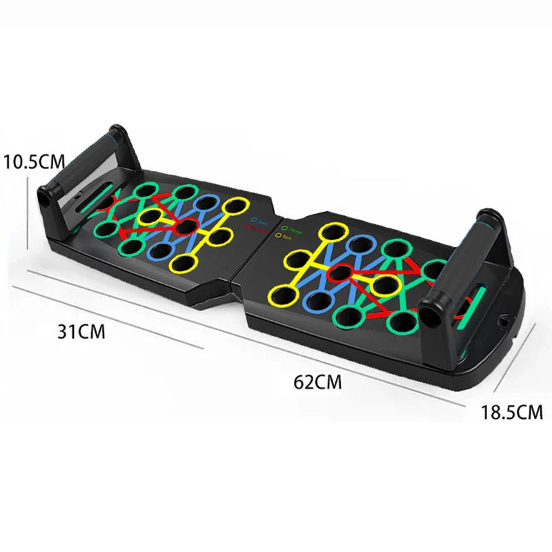 Push-up board multifunzione pieghevole per petto, braccia e schiena