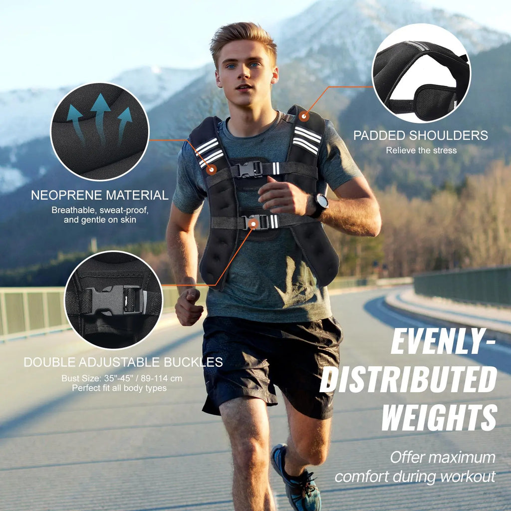 Gilet zavorrato per allenamento regolabile in neoprene