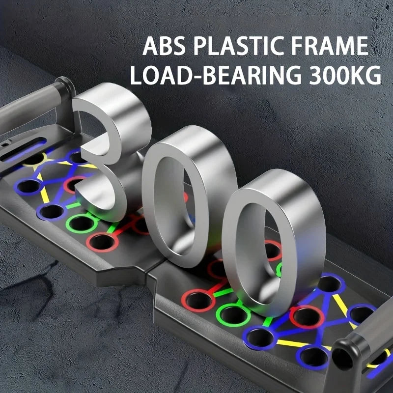 Push-up board multifunzione pieghevole per petto, braccia e schiena