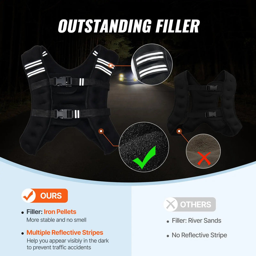 Gilet zavorrato per allenamento regolabile in neoprene