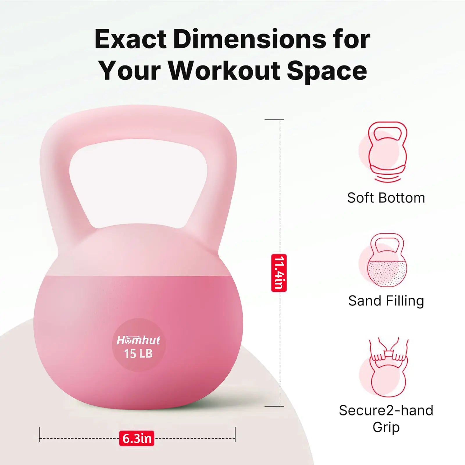 Kettlebell morbida con maniglia per allenamento funzionale
