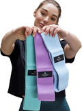 | Booty Bands | Glute Bands | Set Da 3 Pezzi | 45/65/75 Kg | Tessuto Comodo | Borsa Inclusa | Tiel/Viola/Blu