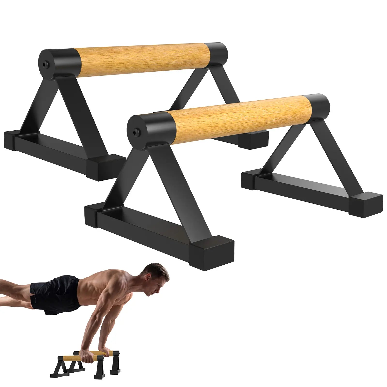 Parallettes in legno per push-up e calisthenics