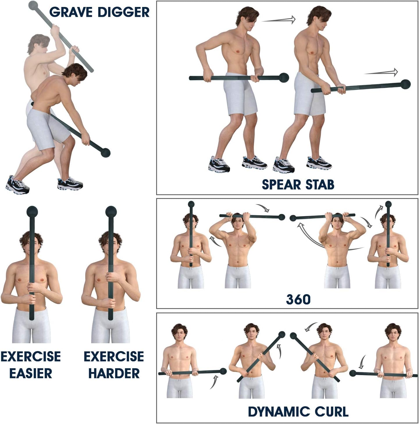 Steel mace bell in acciaio per allenamento funzionale