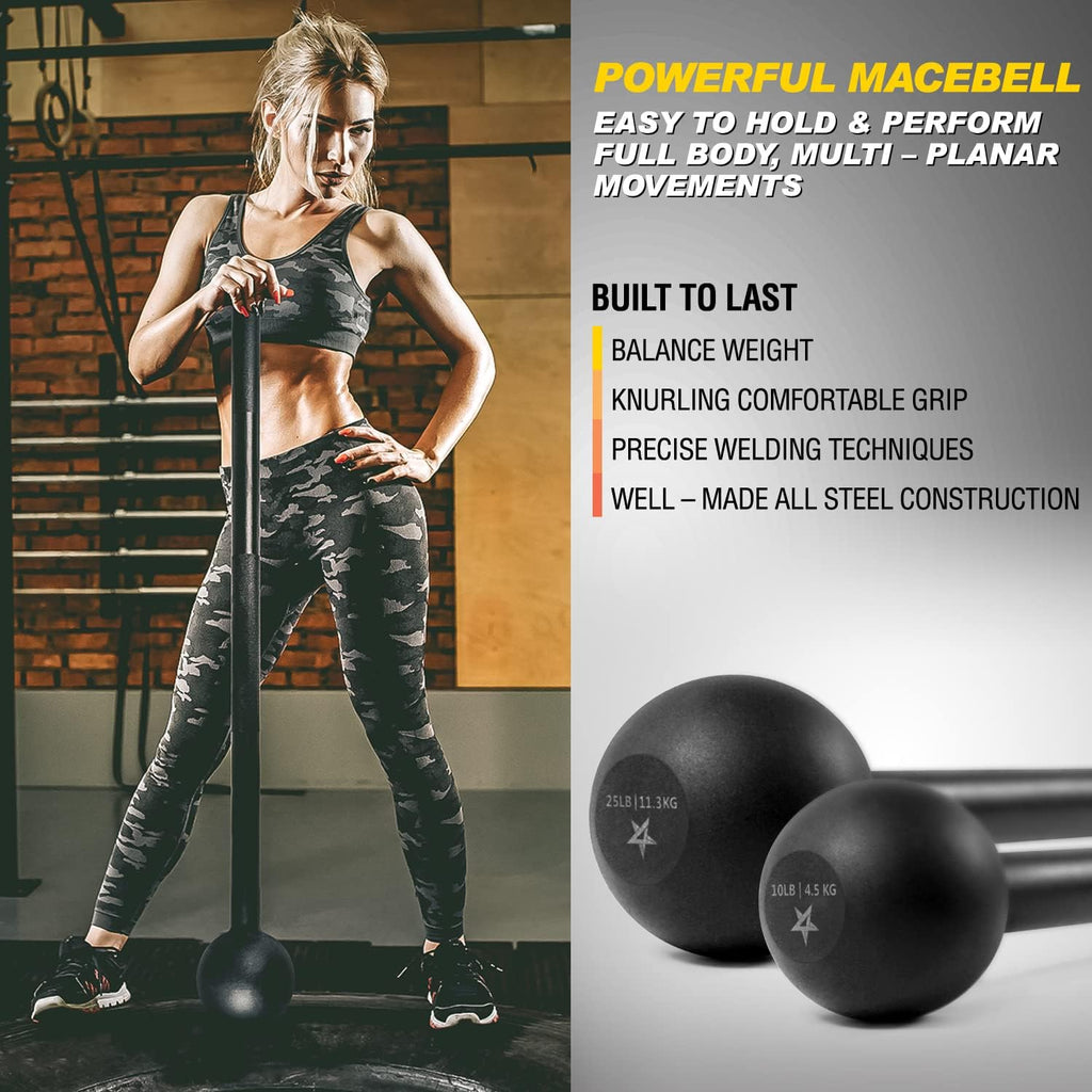 Steel mace bell in acciaio per allenamento funzionale