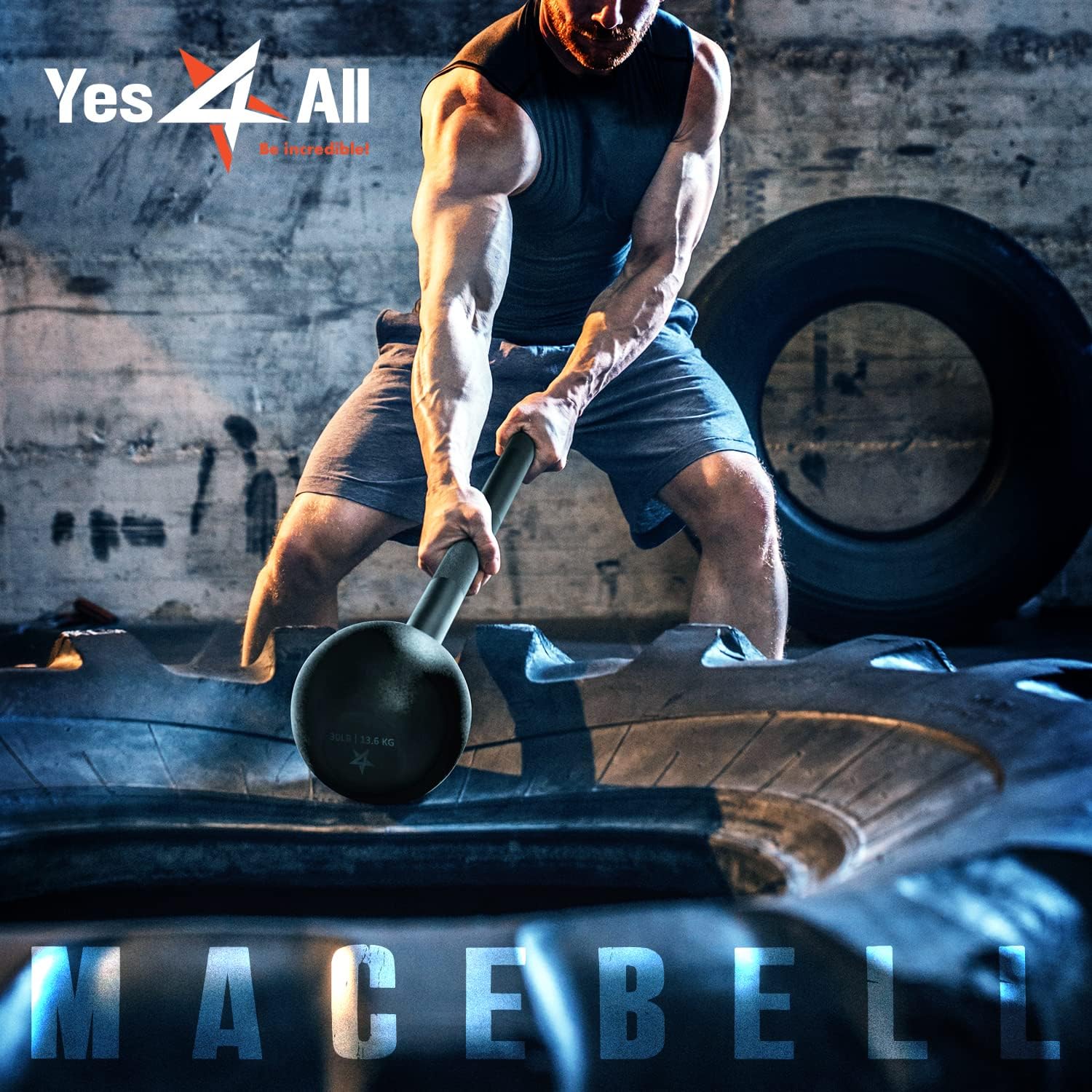Steel mace bell in acciaio per allenamento funzionale