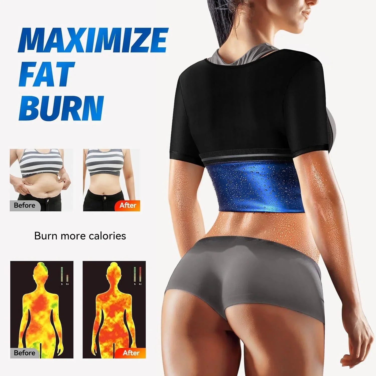 Canotta sauna dimagrante da donna effetto sudore