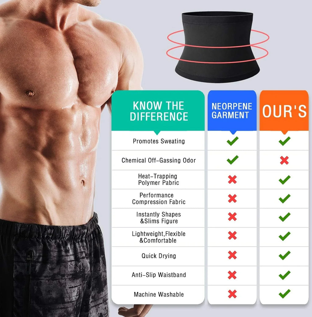Fascia dimagrante sauna da uomo per addominali
